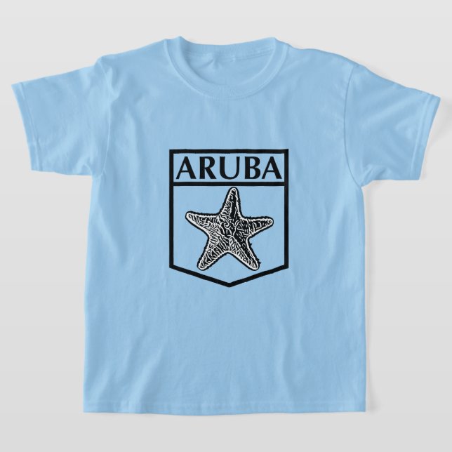 Aruba Island Design - Girls'Basic T-Shirt (Laydown)
