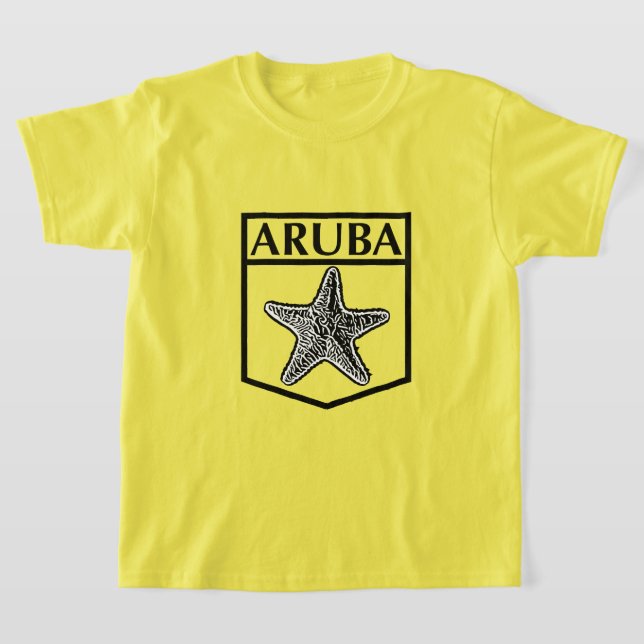 Aruba Island Design - Girls'Basic T-Shirt (Laydown)