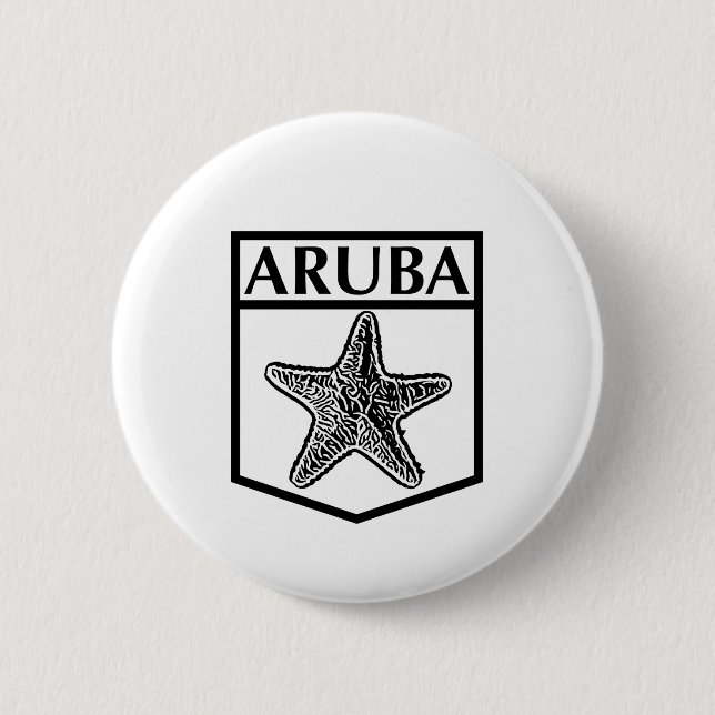 Aruba Island Design - Standard, 2,4 tum Rund knapp (Framsida)