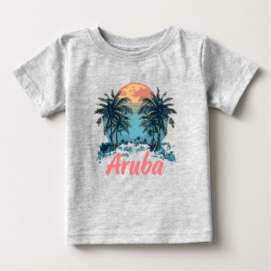 Aruba Island Design (version 2) - Baby Bra Jersey T Shirt