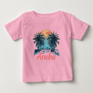 Aruba Island Design (version 2) - Baby Bra Jersey T Shirt
