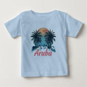 Aruba Island Design (version 2) - Baby Bra Jersey T Shirt