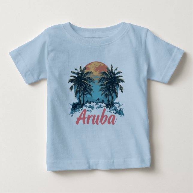 Aruba Island Design (version 2) - Baby Bra Jersey T Shirt (Framsida)