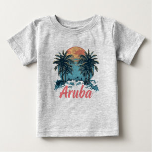 Aruba Island Design (version 2) - Baby Bra Jersey T Shirt