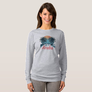 Aruba Island Design (version 2) - Basic Long Sleev T Shirt