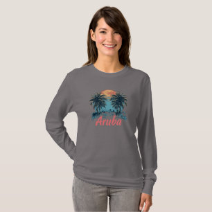 Aruba Island Design (version 2) - Basic Long Sleev T Shirt