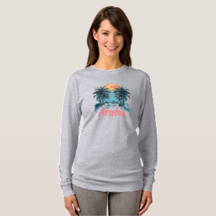 Aruba Island Design (version 2) - Basic Long Sleev T Shirt