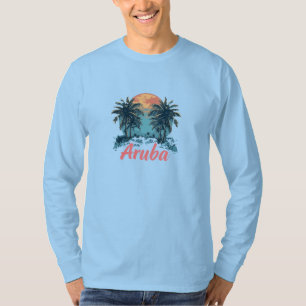 Aruba Island Design (version 2) - Basic Long Sleev T Shirt