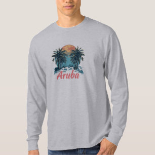 Aruba Island Design (version 2) - Basic Long Sleev T Shirt