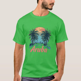 Aruba Island Design (version 2) - Grundläggande Mö T Shirt