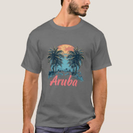 Aruba Island Design (version 2) - Grundläggande Mö T Shirt