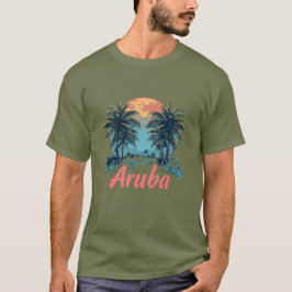 Aruba Island Design (version 2) - Grundläggande Mö T Shirt