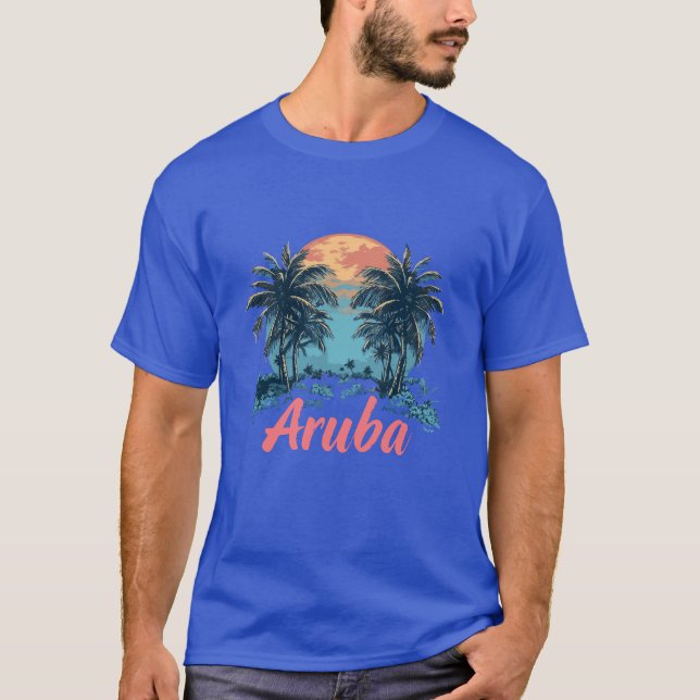 Aruba Island Design (version 2) - Grundläggande Mö T Shirt (Framsida)