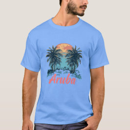 Aruba Island Design (version 2) - Grundläggande Mö T Shirt