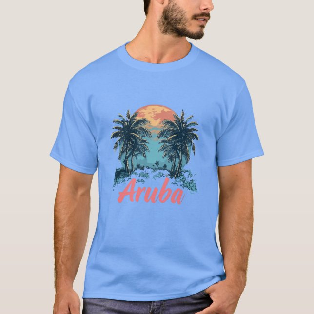 Aruba Island Design (version 2) - Grundläggande Mö T Shirt (Framsida)