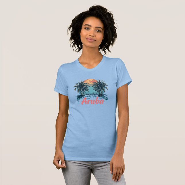 Aruba Island Design (version 2) - Kvinnor Bella+Ca T Shirt (Hel framsida)