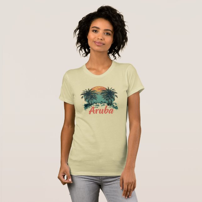 Aruba Island Design (version 2) - Kvinnor Bella+Ca T Shirt (Hel framsida)