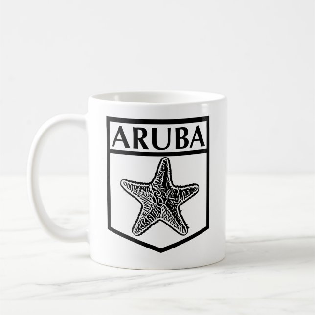 Aruba Island Design - White 11 oz Classic Mugg (Vänster)