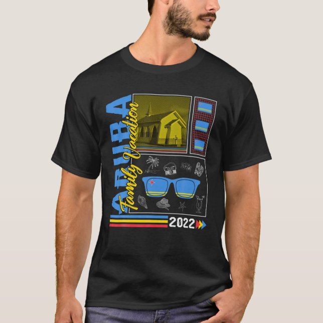 Aruba Island Family Vacation 2022 Travel Souvenir T Shirt (Framsida)