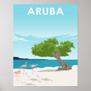 Aruba Island Travel Poster