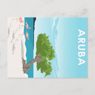 Aruba Island Travel Poster Helg Vykort