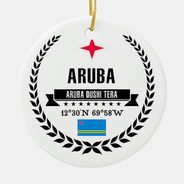 Aruba Julgransprydnad Keramik (Framsidan)