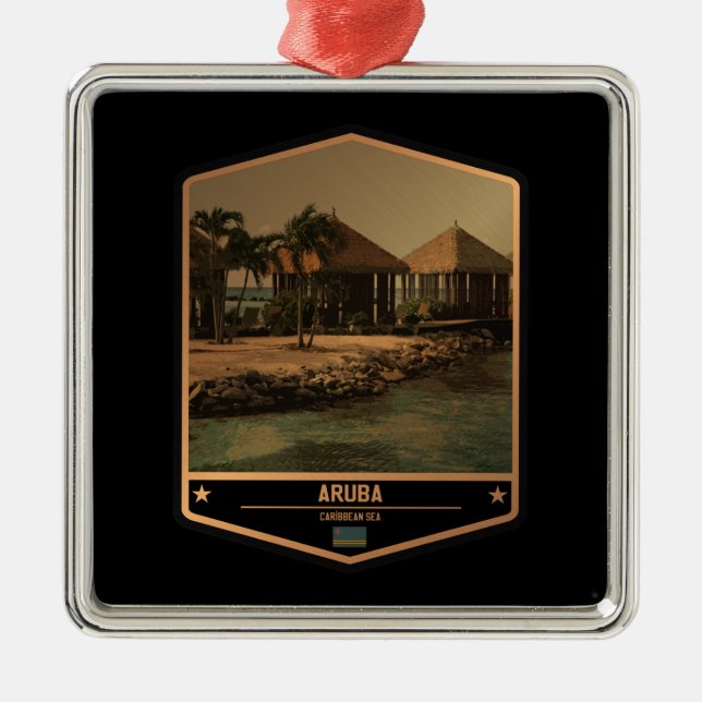 Aruba Julgransprydnad Metall (Framsidan)
