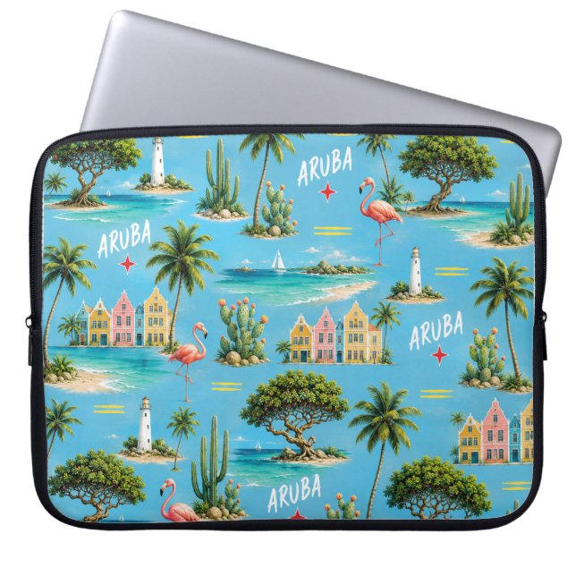 Aruba Karibiskt ö fyr resminne Laptop Fodral (Framsidan)