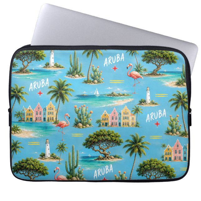 Aruba Karibiskt ö fyr resminne Laptop Fodral (Framsidan)