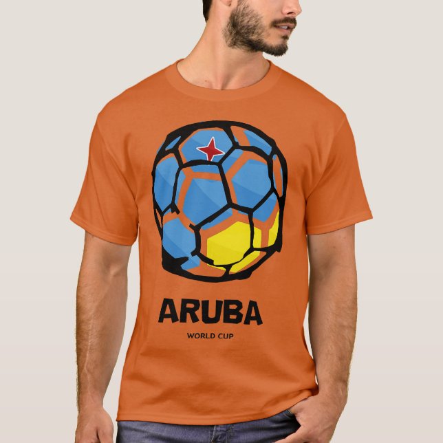 Aruba Land Flagga T Shirt (Framsida)