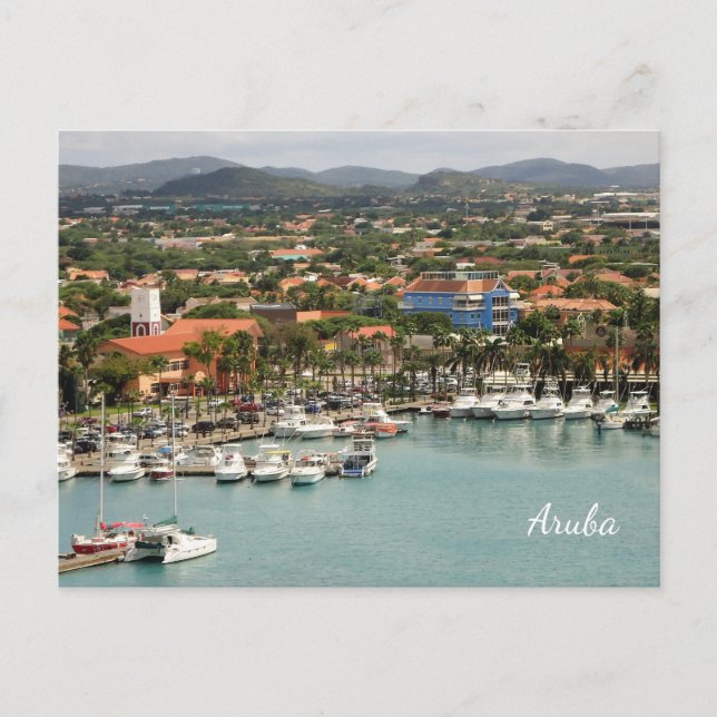 Aruba Marina Anpassningsbar Vykort (Framsida)