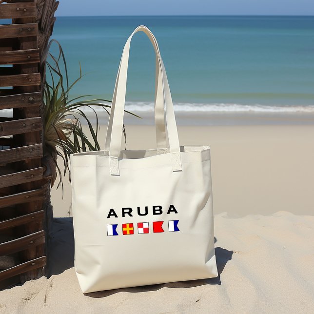 Aruba Maritime Nautical Signal Flaggor Light-Färg Tygkasse (Skapare uppladdad)
