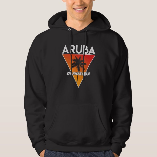 Aruba med soliga färger hoodie (Framsida)
