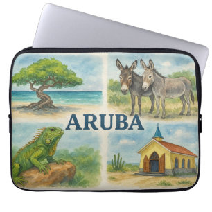Aruba multivy vattenfärg laptop fodral