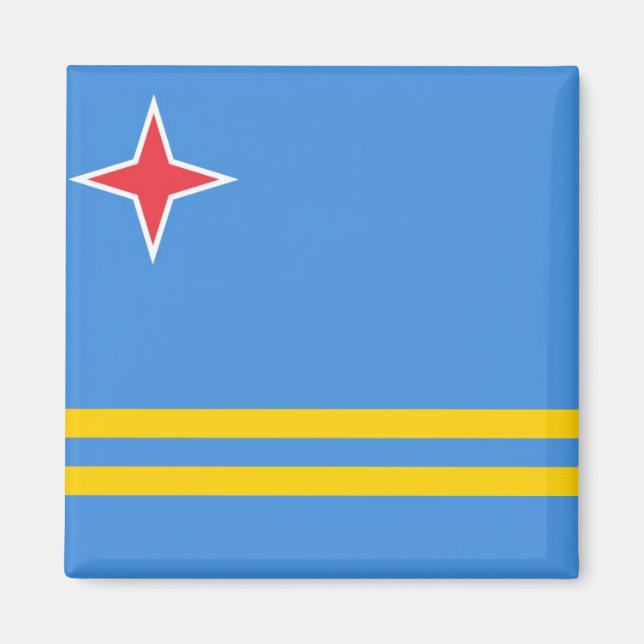Aruba National World Flagga Magnet (Framsidan)