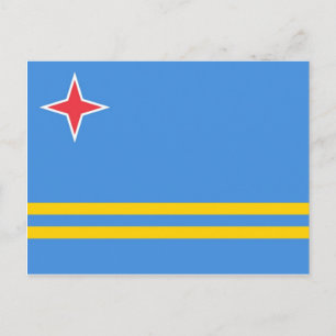 Aruba National World Flagga Vykort