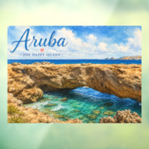 Aruba naturlig bro stenformation Karibien