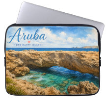 Aruba naturlig bro stenformation Karibien 