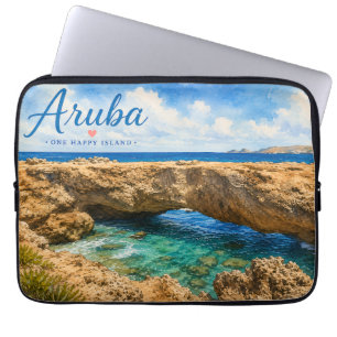 Aruba naturlig bro stenformation Karibien Laptop Fodral