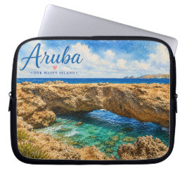 Aruba naturlig bro stenformation Karibien  Laptop Fodral