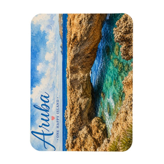 Aruba naturlig bro stenformation Karibien  Magnet (Vertikal)