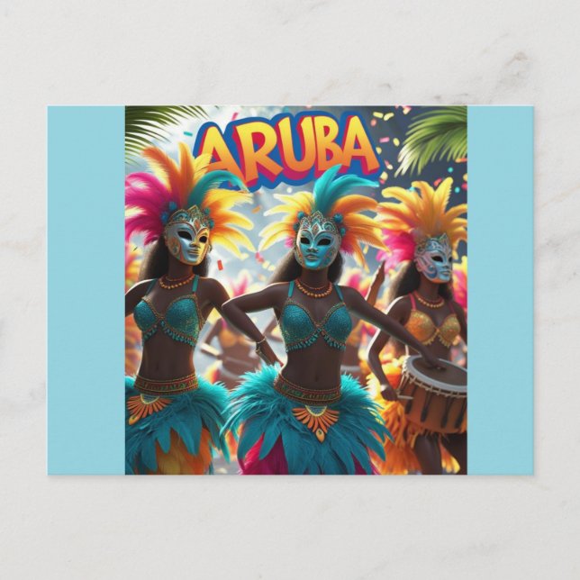Aruba ö beater stigande helg vykort (Framsida)