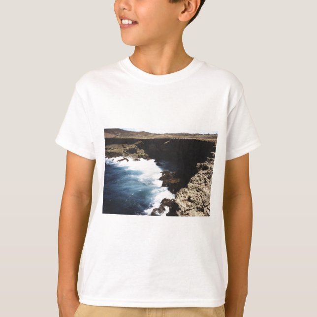 Aruba Ocean Krockar På Klipporna T-shirt (Framsida)