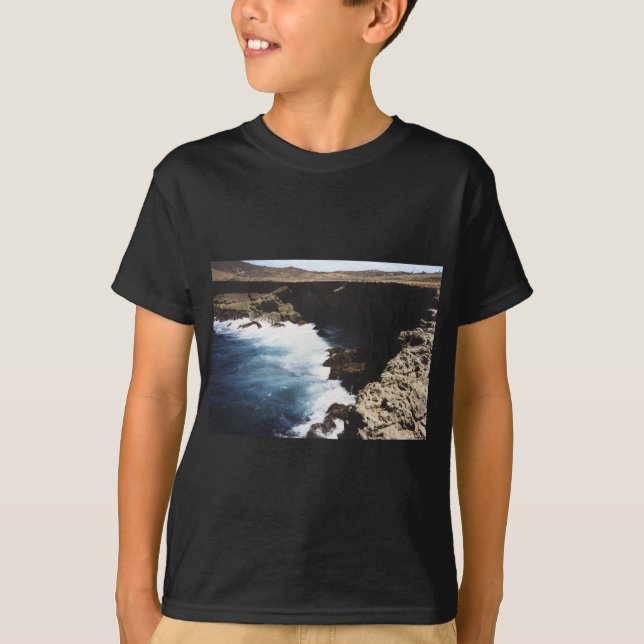 Aruba Ocean Krockar På Klipporna Tee Shirt (Framsida)
