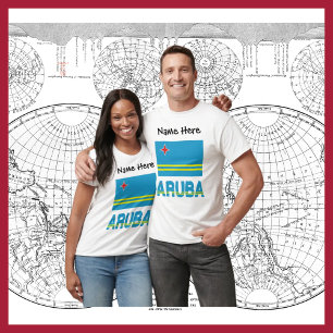 Aruba och Aruban Flagga Personlig Manarna T Shirt