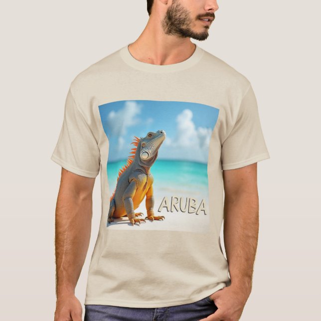 Aruba och Curacao fantastiska ödlor T Shirt (Framsida)