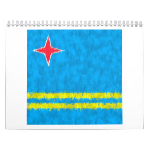 Aruba Oljemålning Teckning Kalender