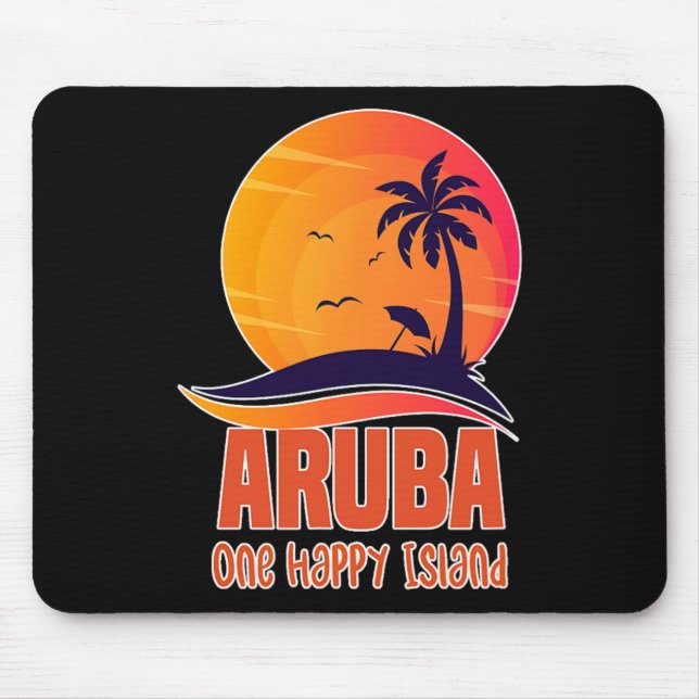 Aruba One Lycklig Island BeSnyval Sunset Beach Musmatta (Framsidan)
