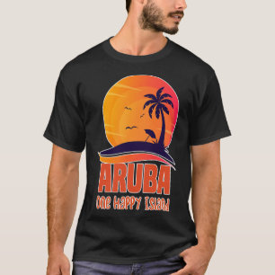 Aruba One Lycklig Island BeSnyval Sunset Beach T Shirt