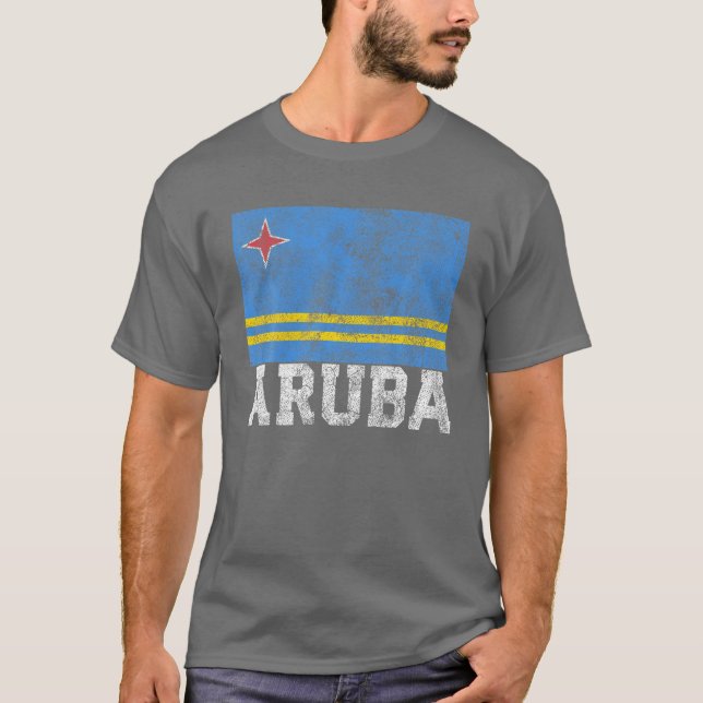 Aruba Pride Roots Land Family Nation Natio T Shirt (Framsida)